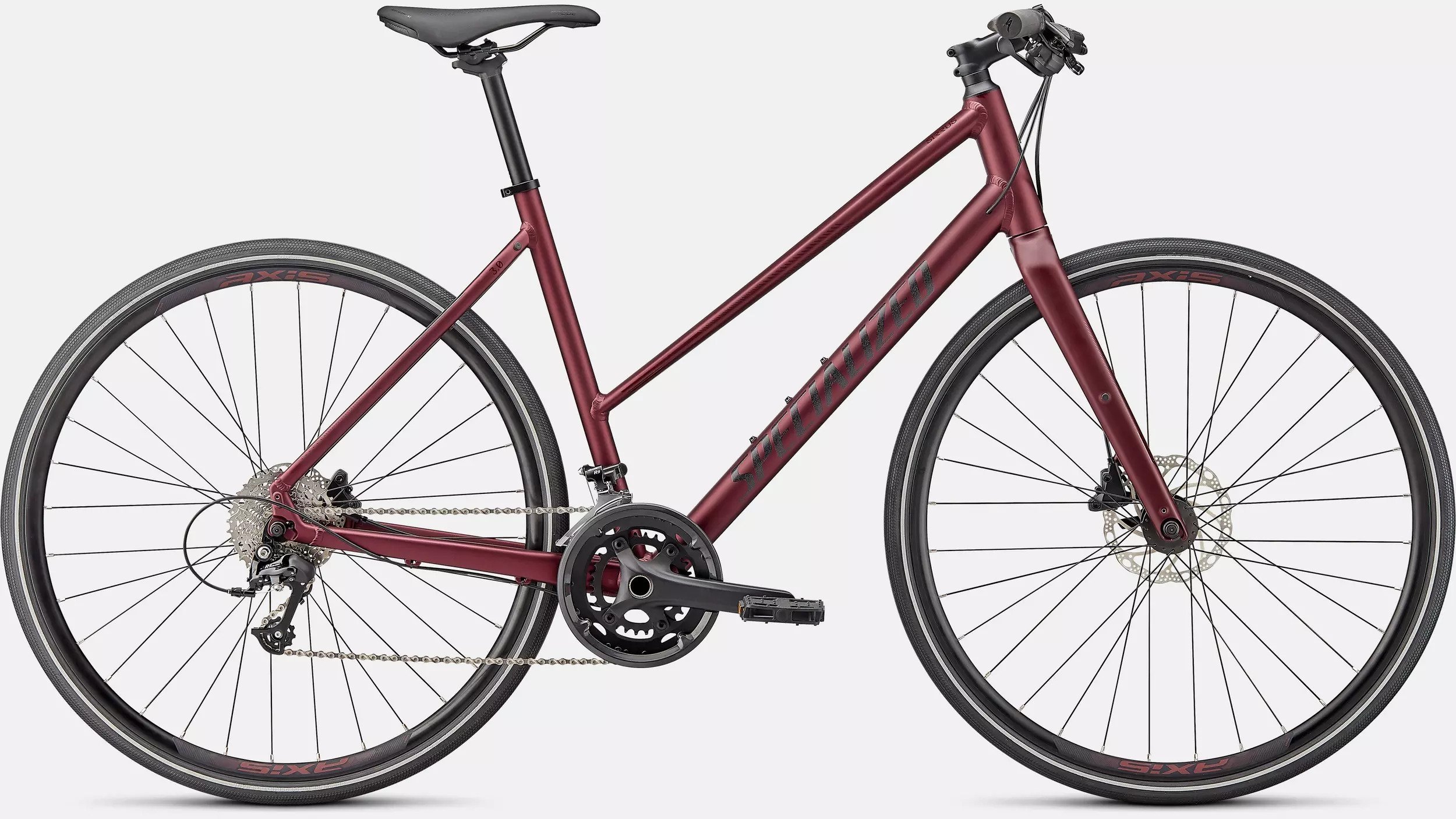 Specialized hybrid bike with disc clearance brakes